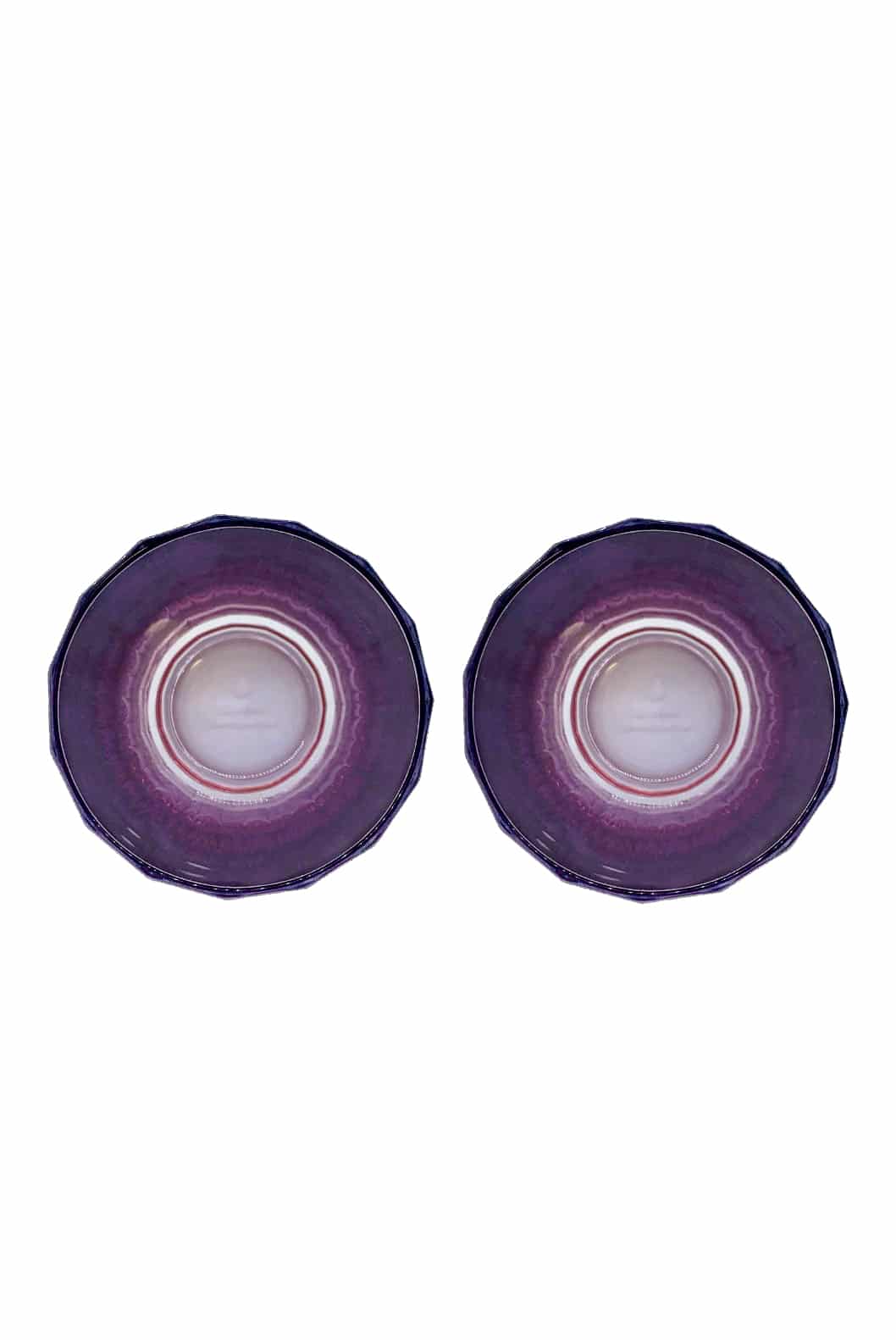 Luisa Beccaria Shade Pink To Purple Set Di Due Bicchieri Grandi Duccio Con Base