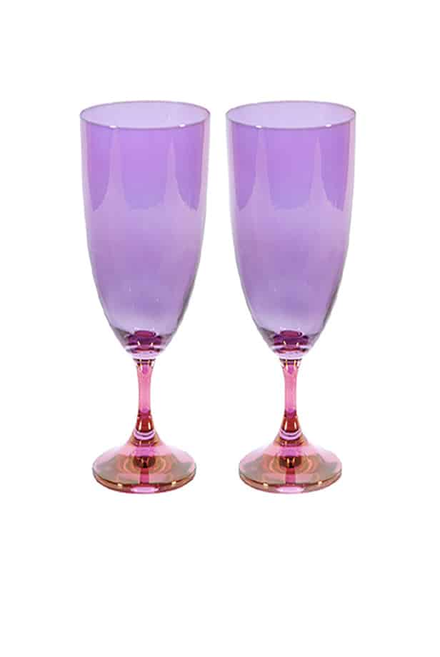 Luisa Beccaria Shade Pink To Purple Set di due flauti