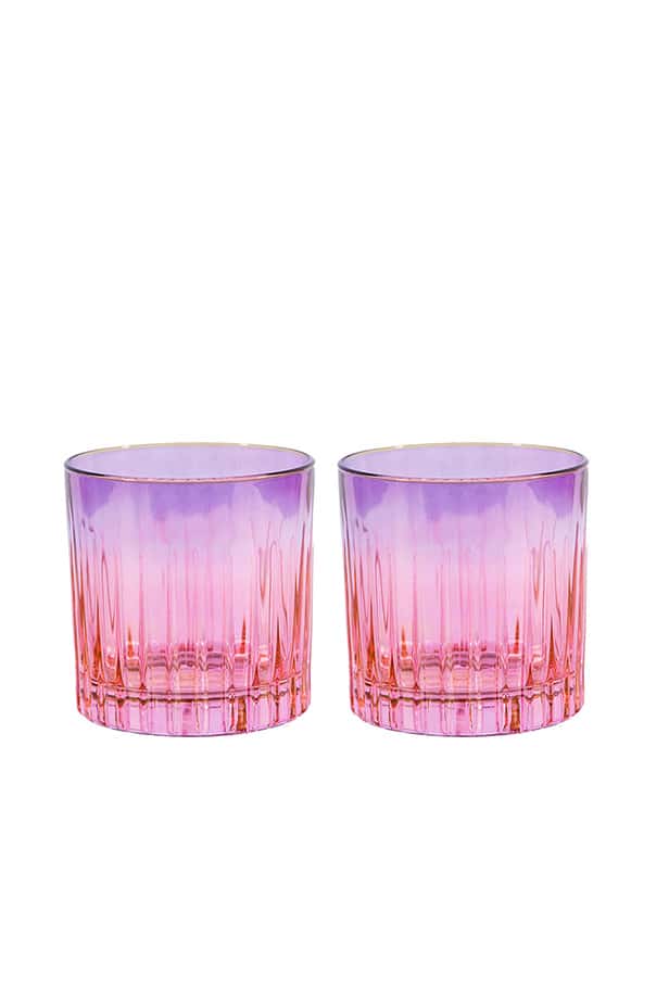 Luisa Beccaria Shade Pink To Purple Set di due piccoli bicchieri