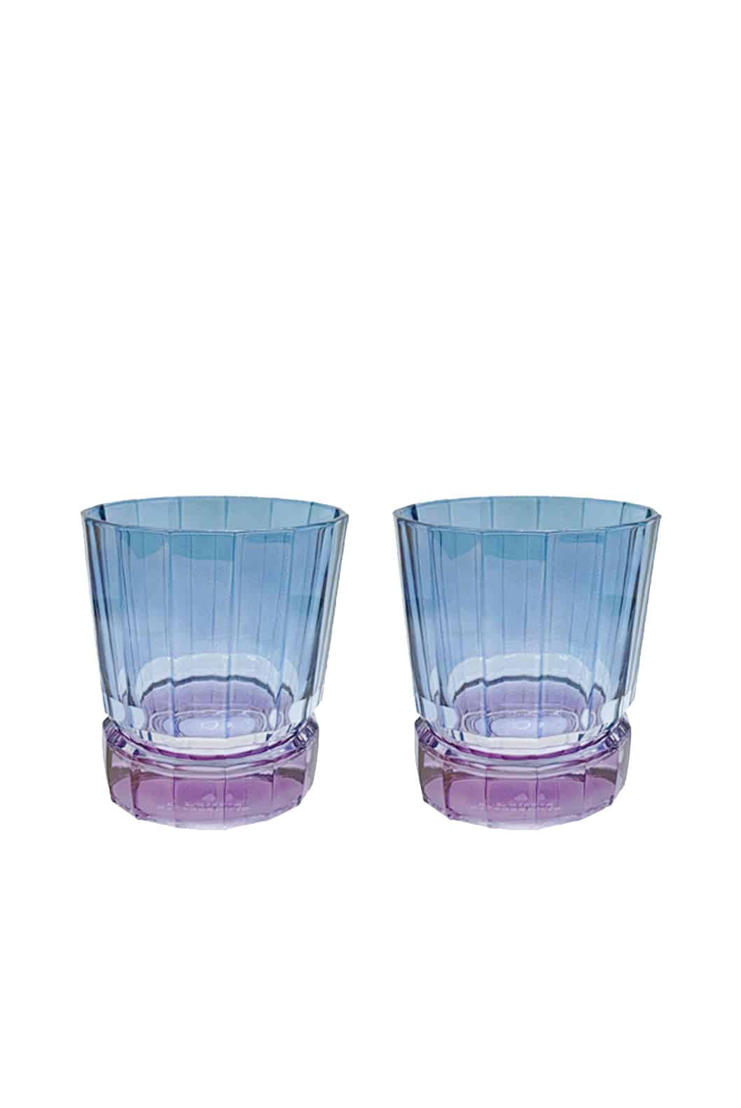 Luisa Beccaria Shade Purple To Blue Set Di Due Bicchieri Duccio Piccoli Con Base