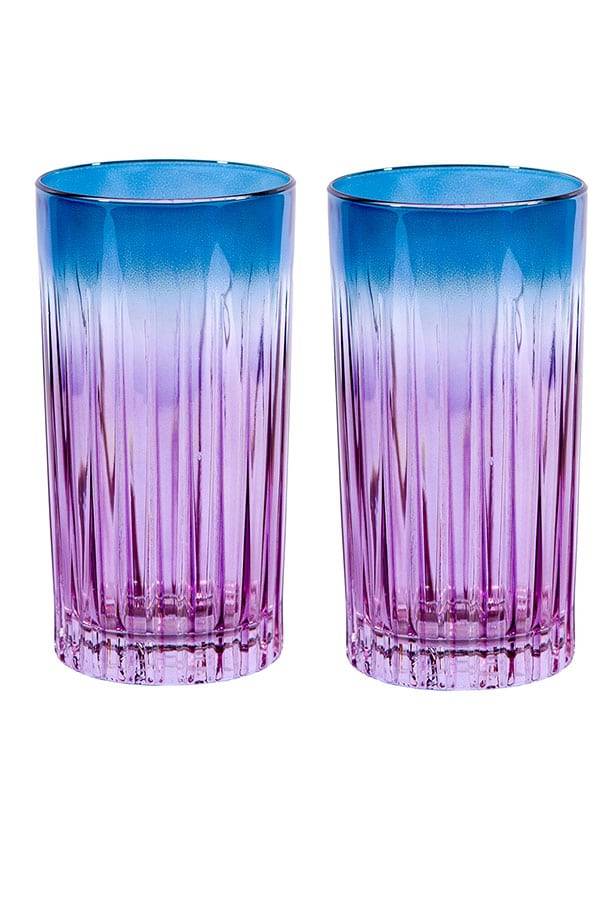 Luisa Beccaria Shade Purple To Blue Set Di Due Grandi Bicchieri Tumbler