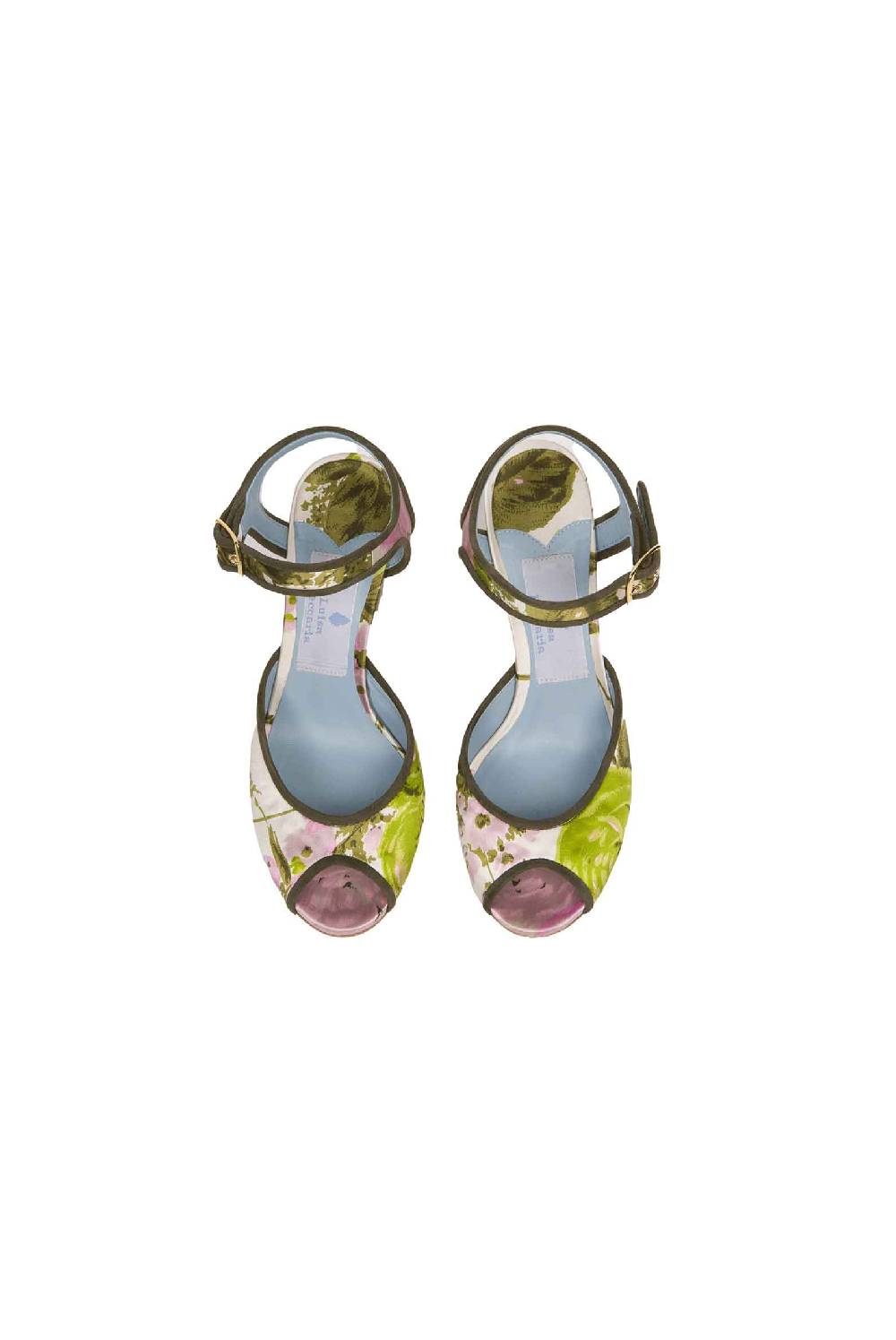 Luisa Beccaria Tacchi A Punta Aperta Con Rose In Fiore