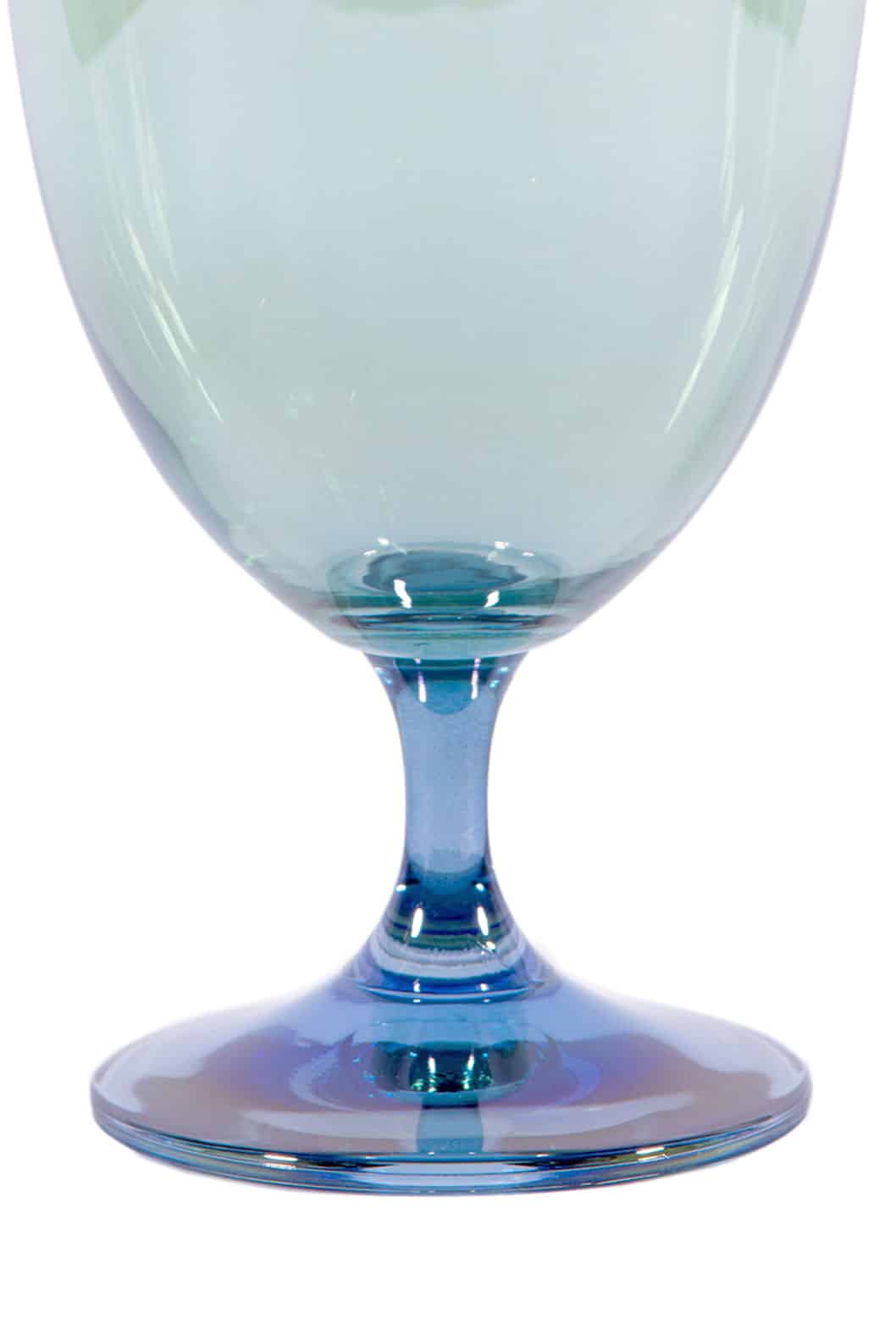 Luisa Beccaria Tonalità Blu Al Verde Set Di Due Bicchieri D'acqua