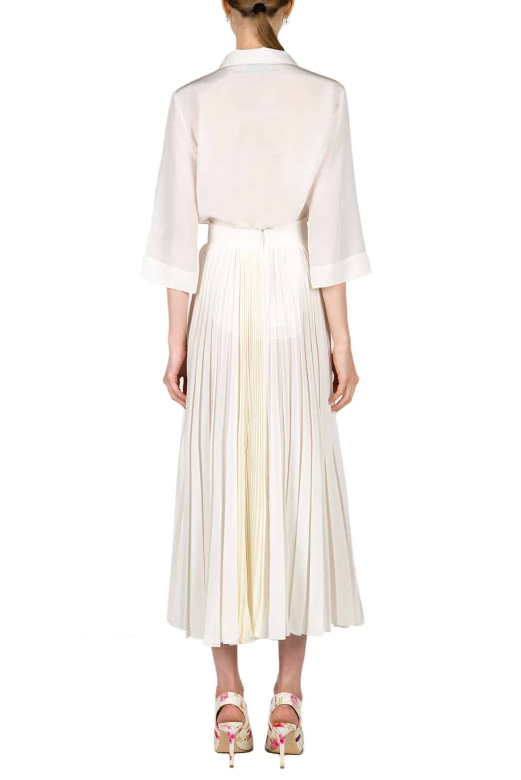 Luisa Beccaria Top In Crêpe Decorato Con Tasche Applicate