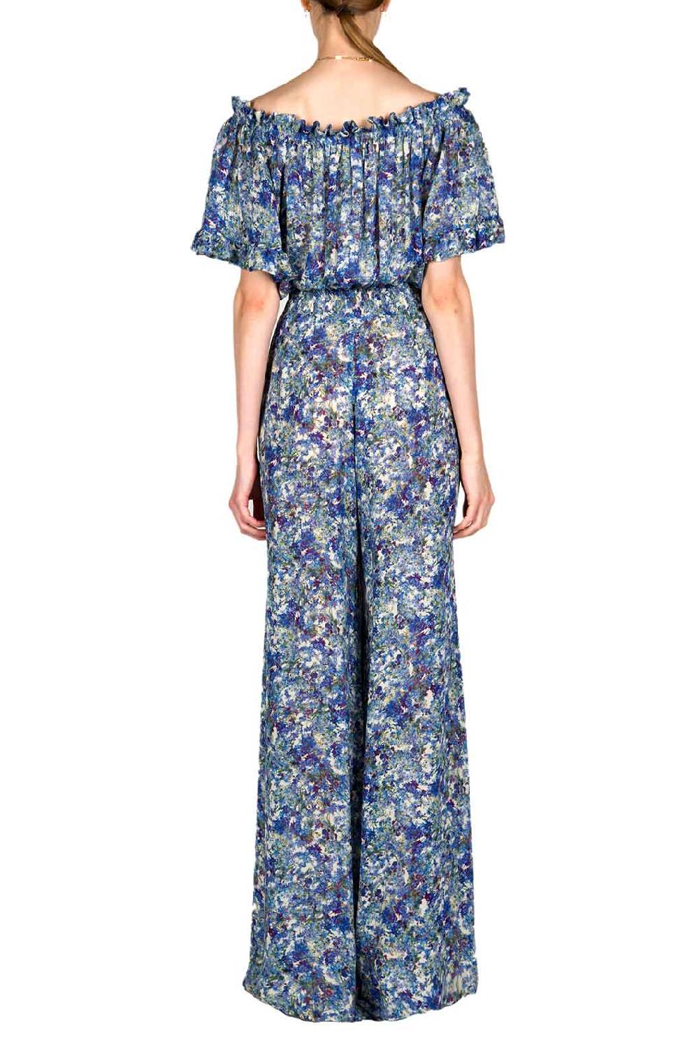Luisa Beccaria Tuta Con Stampa Floreale Con Spalle Scoperte