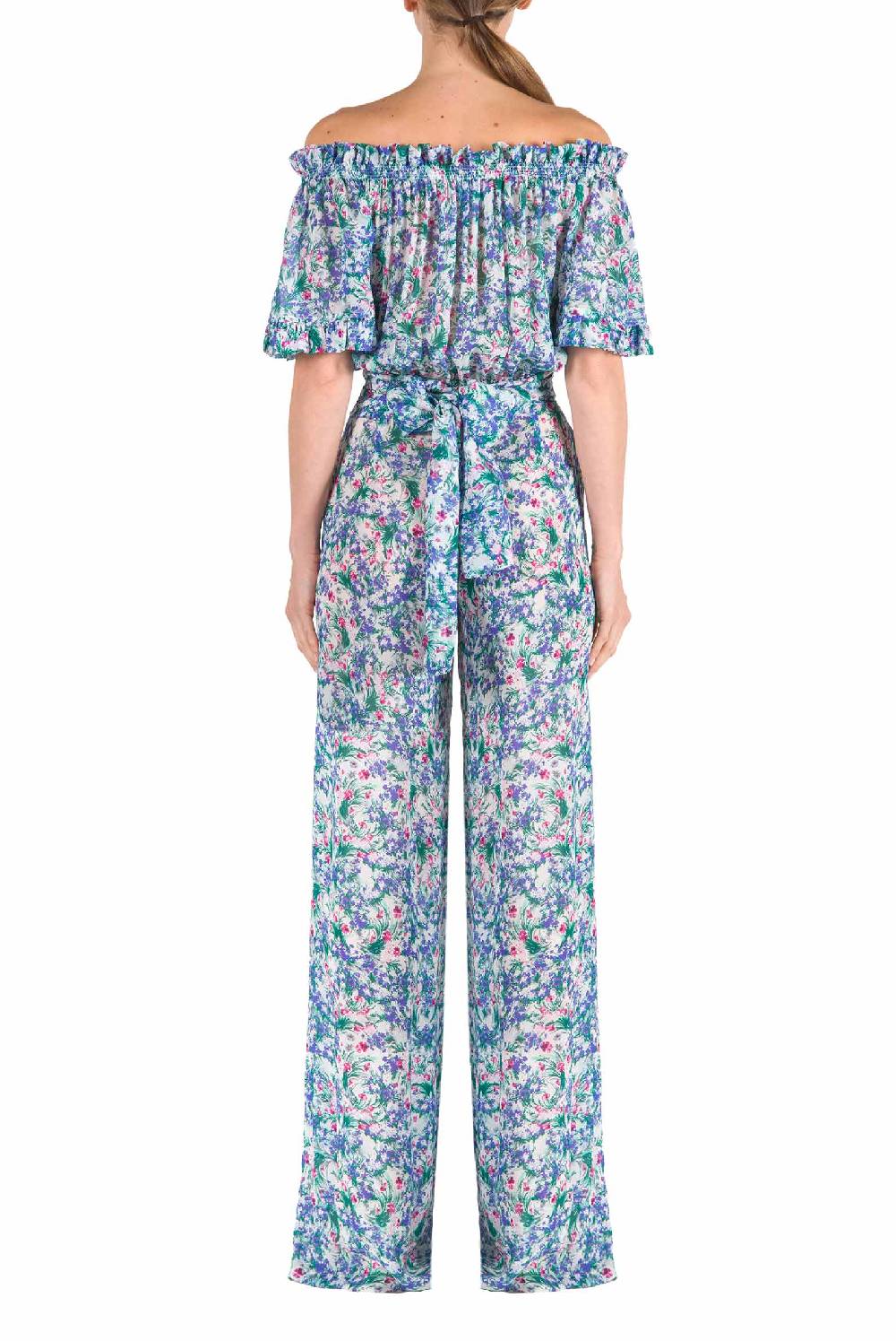 Luisa Beccaria Tuta In Georgette Con Stampa Floreale