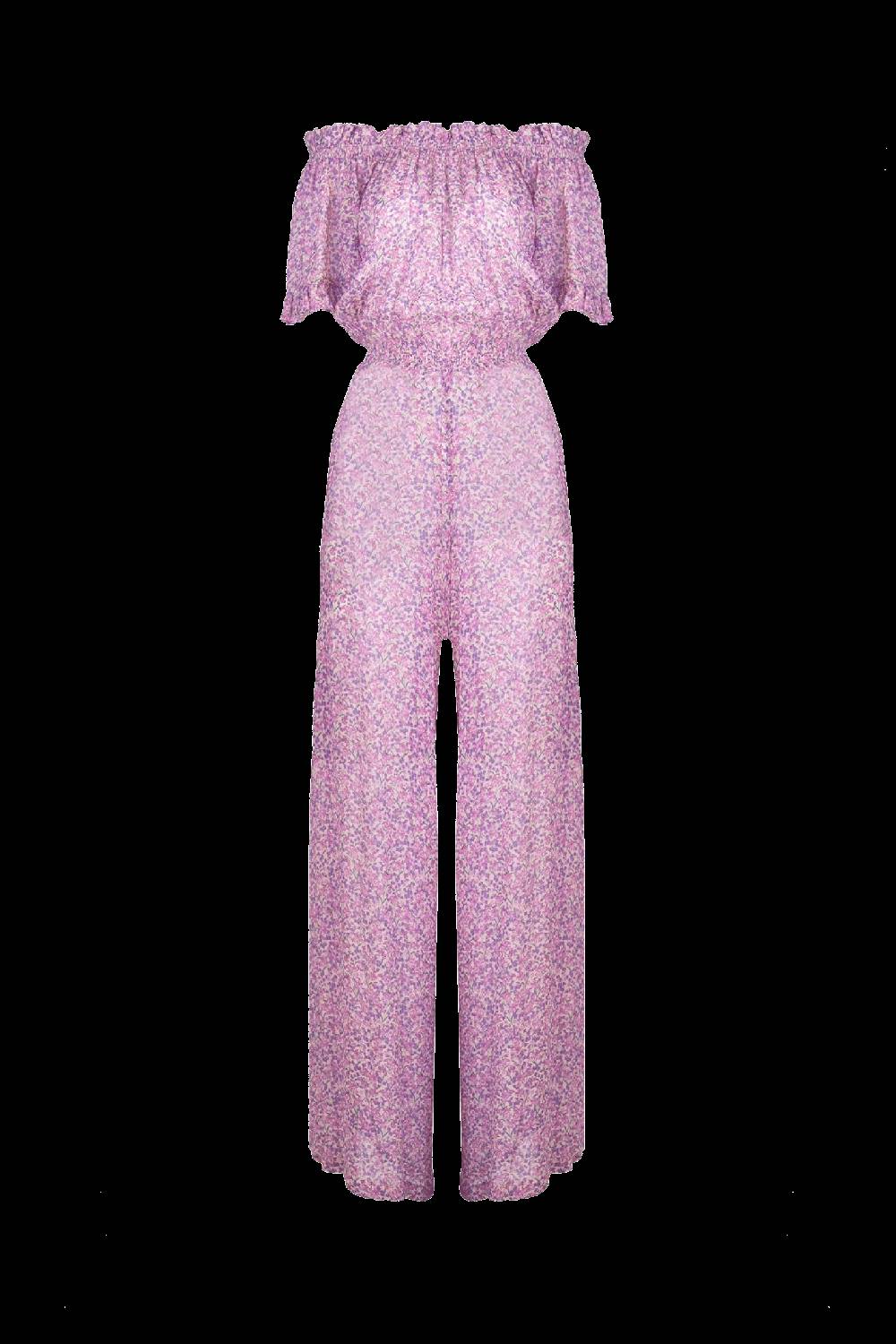 Luisa Beccaria Tuta in georgette con stampa floreale