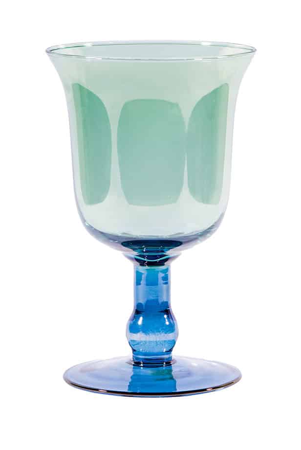 Luisa Beccaria Vaso di candela di grandi dimensioni con tonalità dal blu al verde