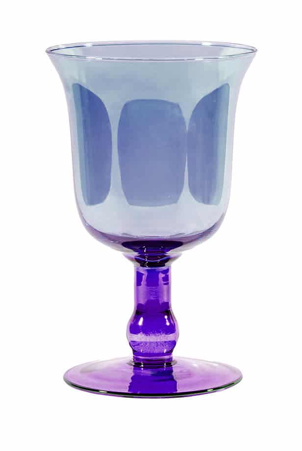 Luisa Beccaria Vaso di candela di tonalità dal viola al blu