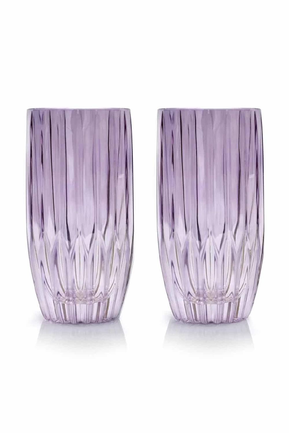 Luisa Beccaria Viola Set Di Due Grandi Bicchieri Tumbler