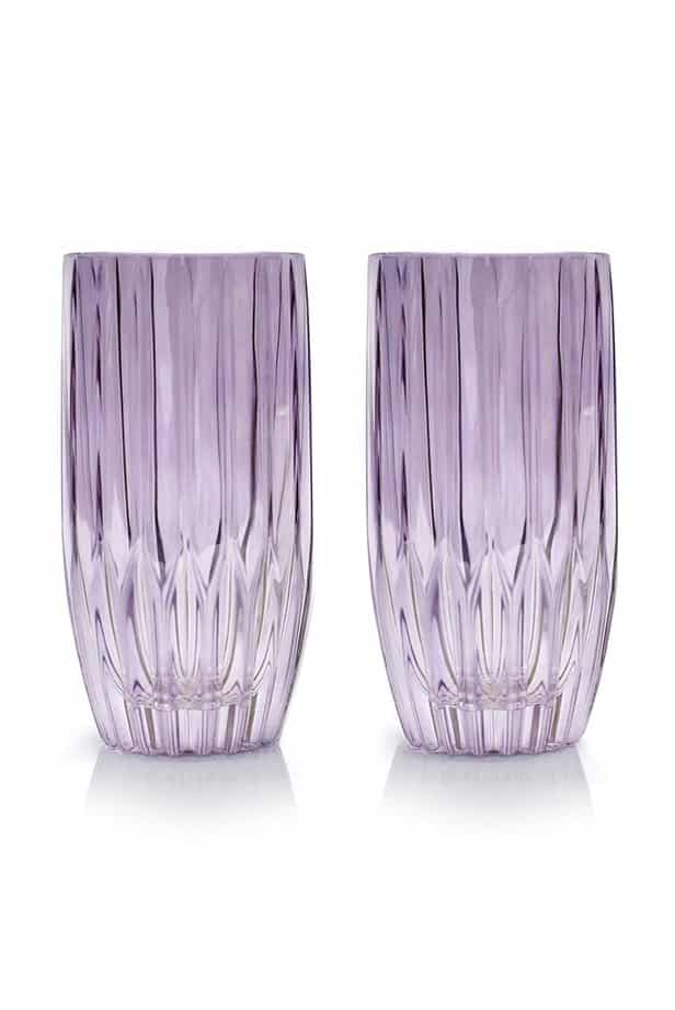 Luisa Beccaria Viola Set Di Due Grandi Bicchieri Tumbler