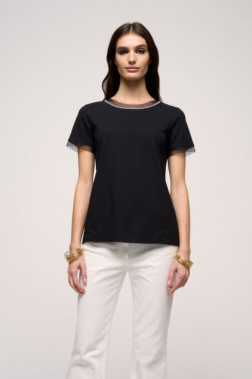 Luisa Spagnoli Bracciano - Top con dettagli semitrasparenti