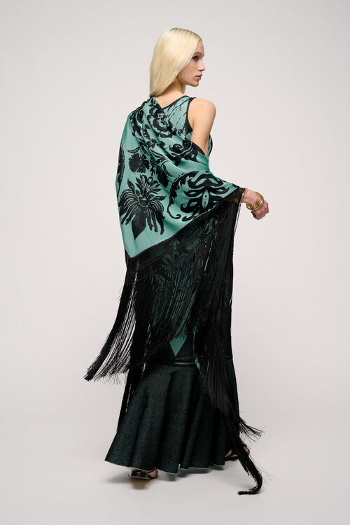 Luisa Spagnoli Camedrio - Scialle Con Frange - Fashion Show