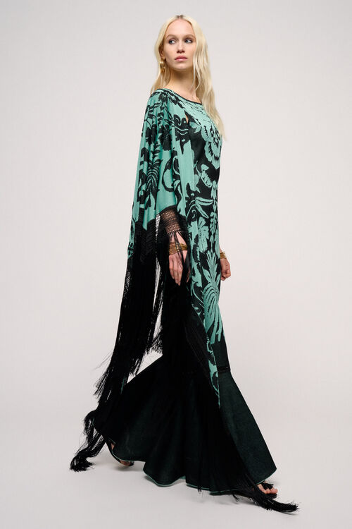 Luisa Spagnoli Camedrio - Scialle con frange - Fashion Show