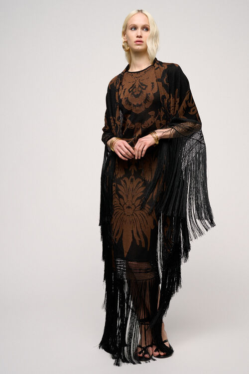 Luisa Spagnoli Camedrio - Scialle con frange - Fashion Show
