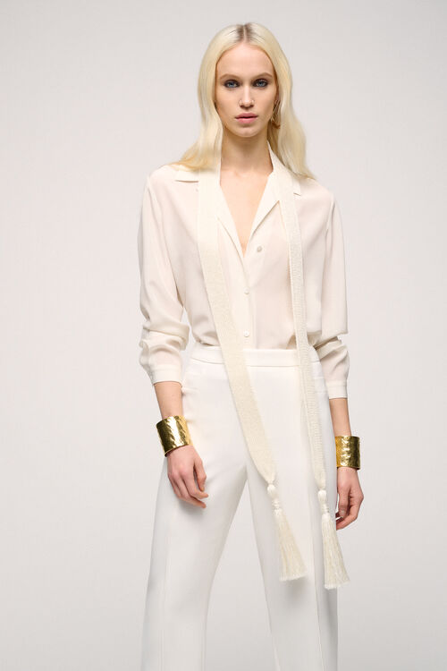 Luisa Spagnoli Carovana - Sciarpa Con Frange - Fashion Show