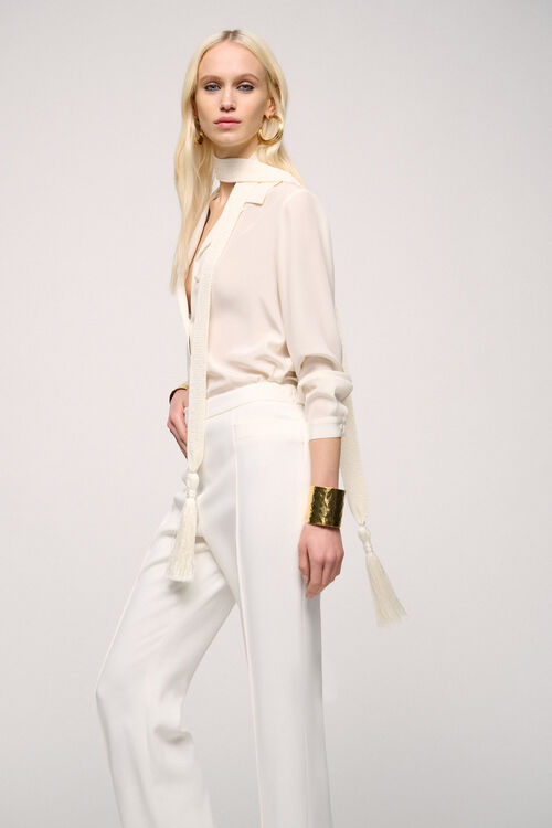 Luisa Spagnoli Carovana - Sciarpa con frange - Fashion Show