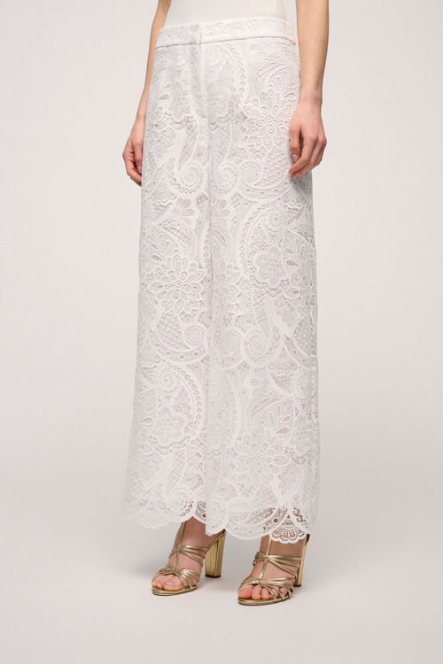 Luisa Spagnoli Altea - Pantaloni in pizzo paisley