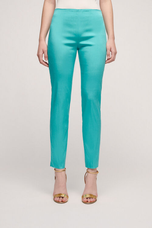 Luisa Spagnoli Aquil - Pantalone in shantung stretch