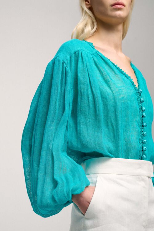 Luisa Spagnoli Baciata - Blusa In Lino