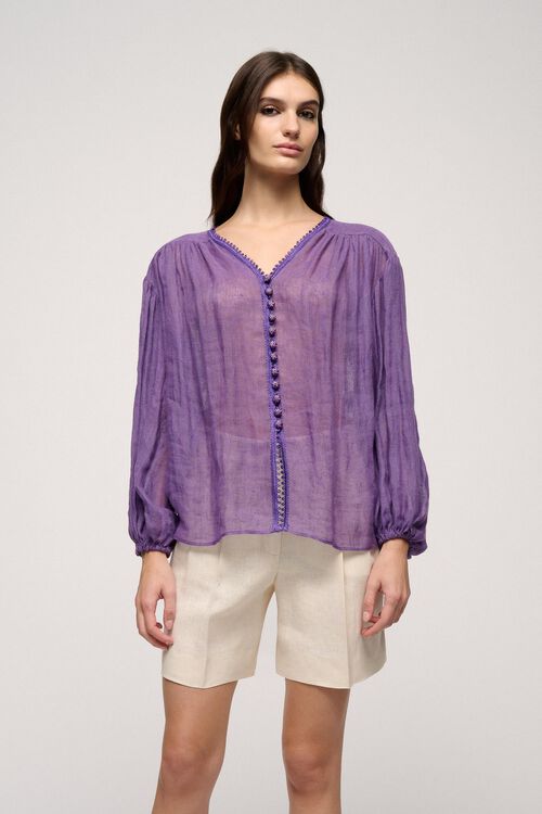 Luisa Spagnoli Baciata - Blusa in lino