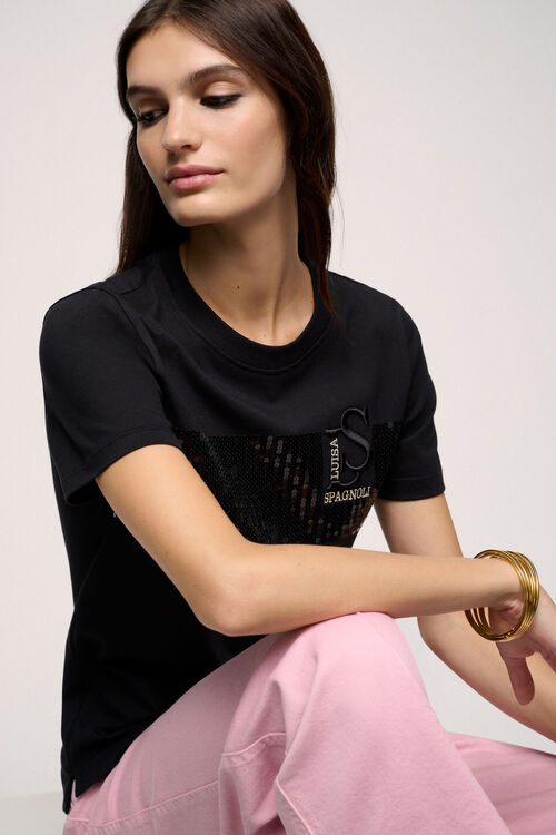 Luisa Spagnoli Balconata - T-shirt con ricami