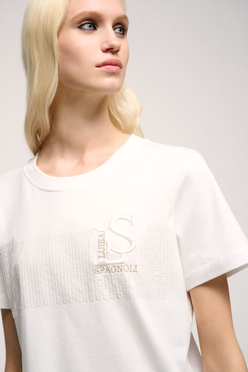 Luisa Spagnoli Balconata - T-shirt con ricami