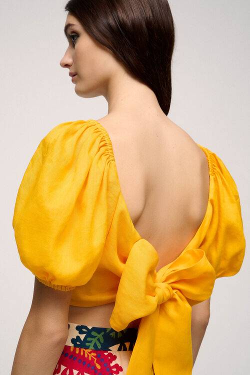 Luisa Spagnoli Barone - Top Con Fiocco Posteriore