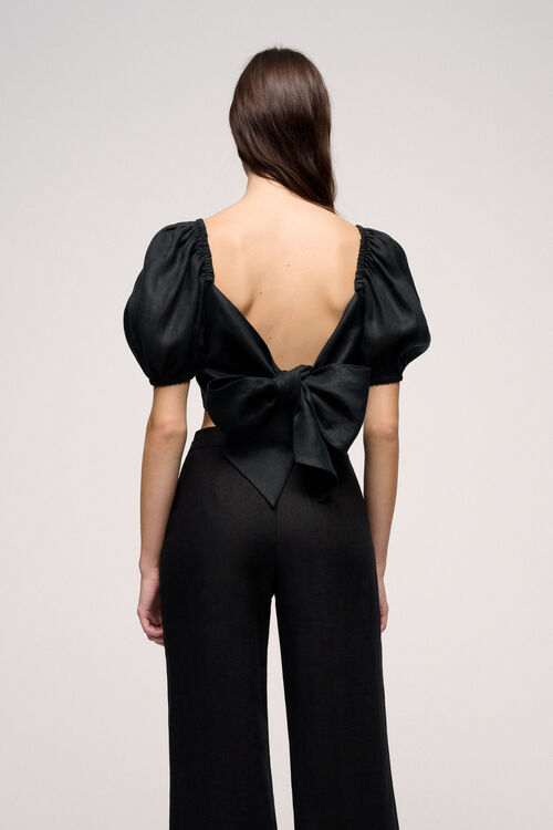 Luisa Spagnoli Barone - Top Con Fiocco Posteriore