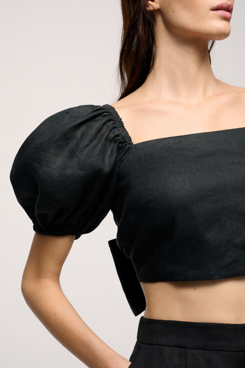 Luisa Spagnoli Barone - Top Con Fiocco Posteriore