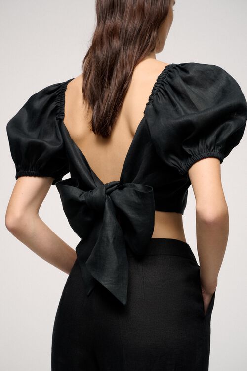Luisa Spagnoli Barone - Top Con Fiocco Posteriore