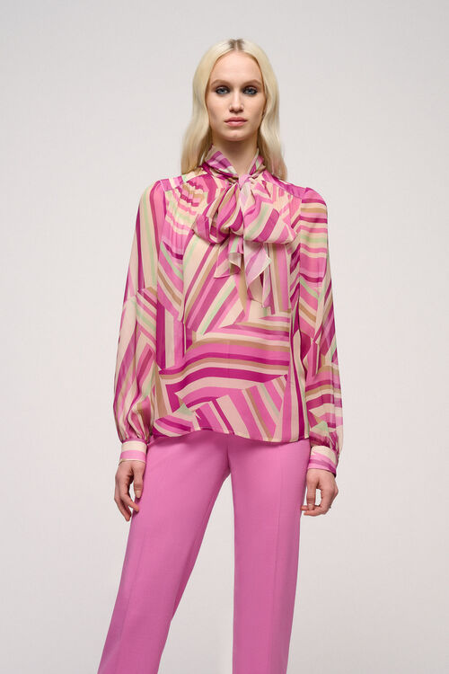 Luisa Spagnoli Bertina - Camicia optical in seta