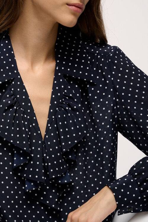 Luisa Spagnoli Birillo - Camicia Con Volant