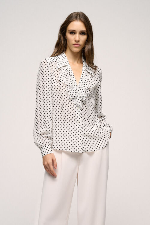 Luisa Spagnoli Birillo - Camicia Con Volant