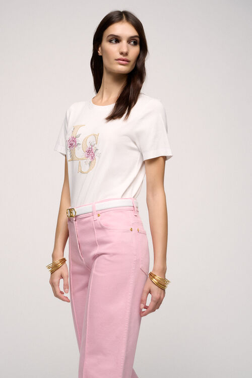 Luisa Spagnoli Bonomia - T-shirt Ricamata