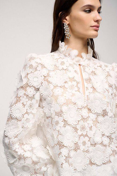 Luisa Spagnoli Bueno - Camicia Lunga In Pizzo