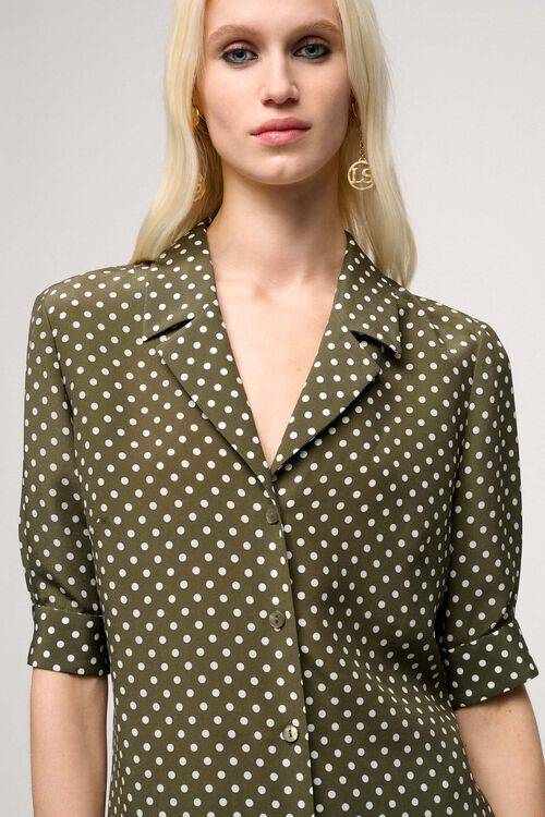 Luisa Spagnoli Buonasera - Camicia In Seta Pois