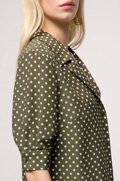 Luisa Spagnoli Buonasera - Camicia In Seta Pois