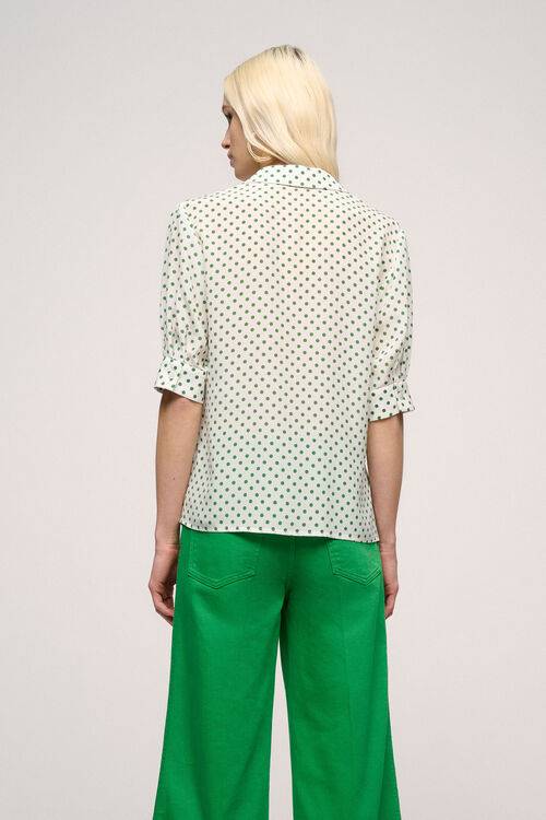 Luisa Spagnoli Buonasera - Camicia In Seta Pois