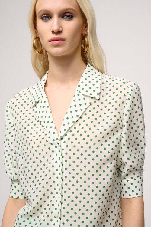 Luisa Spagnoli Buonasera - Camicia In Seta Pois
