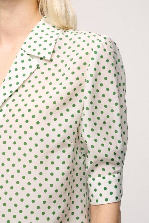 Luisa Spagnoli Buonasera - Camicia In Seta Pois