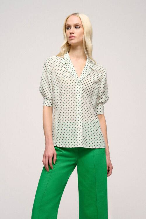 Luisa Spagnoli Buonasera - Camicia in seta pois