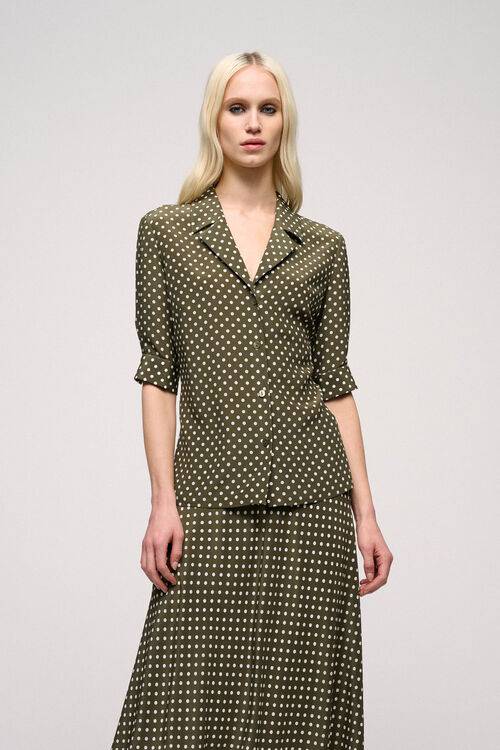 Luisa Spagnoli Buonasera - Camicia in seta pois