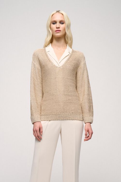 Luisa Spagnoli Cagli - Pullover scollo a V