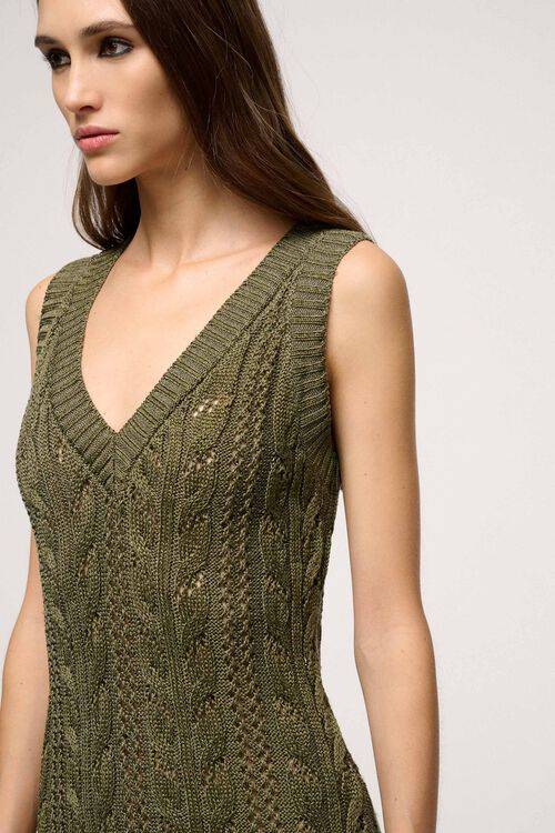 Luisa Spagnoli Calcina - Abito In Misto Lino