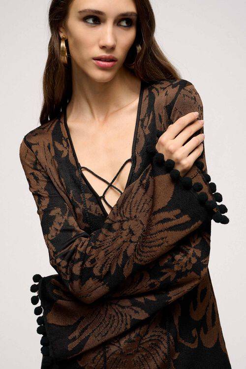 Luisa Spagnoli Camel - Tunica Jacquard - Fashion Show