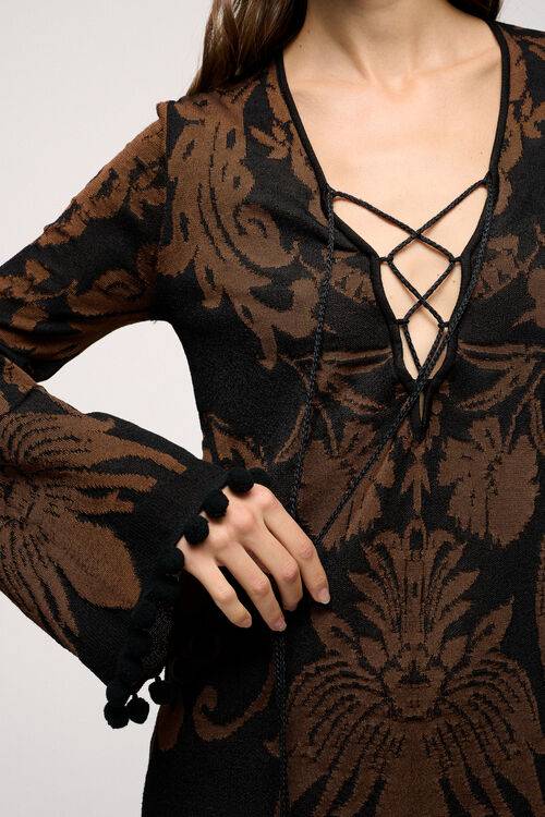 Luisa Spagnoli Camel - Tunica Jacquard - Fashion Show