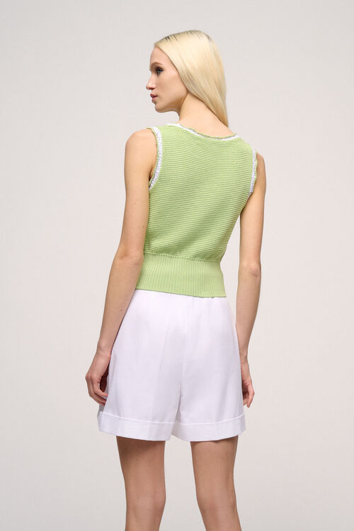 Luisa Spagnoli Chinino - Top Bon Ton In Maglia