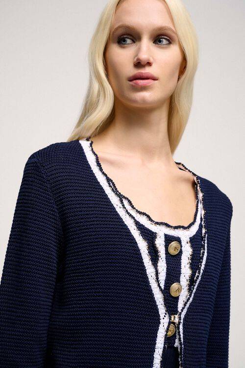 Luisa Spagnoli Chino - Cardigan Ricamato