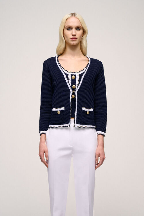 Luisa Spagnoli Chino - Cardigan ricamato